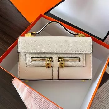 Niche design high-end retro small square bag women s handbag multi-pocket single shoulder crossbody versatile fashion bag коричневый