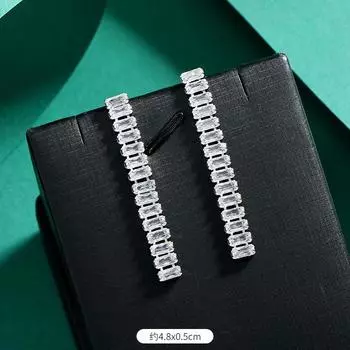 Niche design high-end zircon stud earrings crystal fringed earrings high-end temperament exquisite long women s earrings earrings