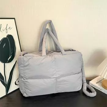 Niche Design Хлопковая одежда Сумка-тоут на одно плечо Новая летняя вышитая нитью квадратная хлопковая сумка-подушка для переноски подмышек