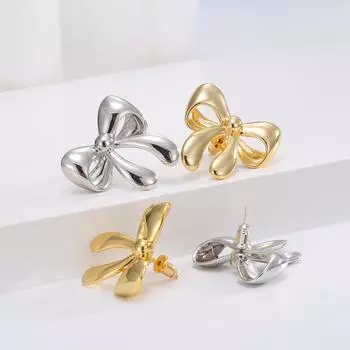 Niche design light luxury zircon octagram flower high-end earrings set