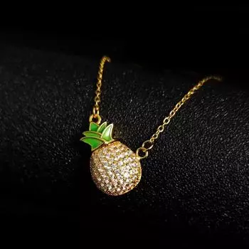 Niche Design Магнитное присоска Ананас кулон ожерелье женственность свет роскошь индивидуальность универсальная цепочка на шею