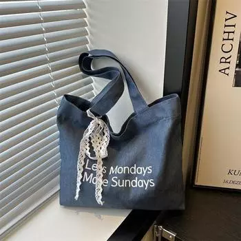 Niche design messenger bag women s Korean tote bag simple and beautiful small satchel class commuter shoulder bag bag чёрный