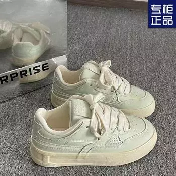 Niche design мятно-зеленый 2025 весна новая студенческая повседневная универсальная обувь детская оригинальная толстая подошва обувь женская 35