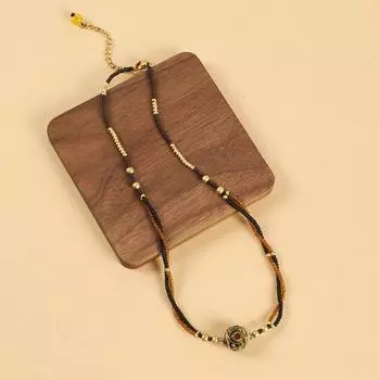 Niche design Nepalese style simple necklace female retro ethnic style temperament collarbone chain new Chinese short neck chain