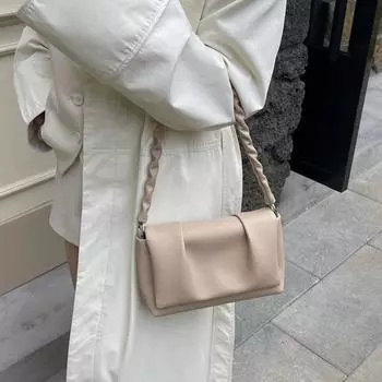 Niche Design плиссированная сумка Cloud Bag из высококачественной кожи через плечо сумка через плечо из натуральной кожи сумка подмышкой чёрный