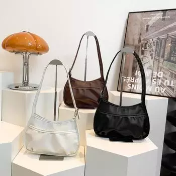 Niche Design Повседневная маленькая квадратная сумка Простая однотонная сумка большой вместимости через плечо Женская корейская версия Новая сумка через плечо