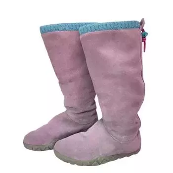 Niche design purple boots women s autumn and winter new non-slip warm snow boots round head tall women s boots 35
