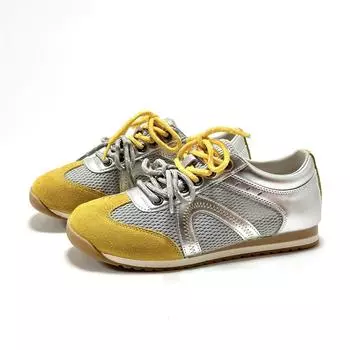 Niche design round head women s summer mesh breathable feet small height increase sports and leisure shoes 35