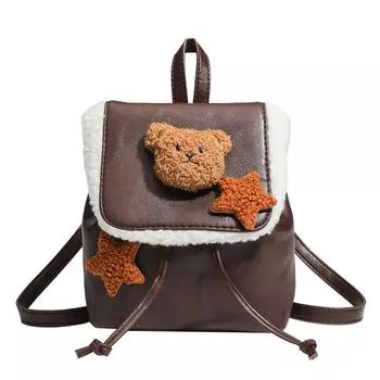 Niche Design Рюкзак Майяра из меха ягненка Медведь Все Маленький Рюкзак
