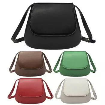 Niche Design Satchel Bag Retro PU Sling Purse Adjustable Shoulder Strap Saddle Bag for Women High-end Ladies Small Crossbody Bag зелёный