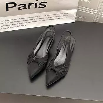 Niche design sense fashionable bag head sandals women s summer new pointed head outer wear thin heel shallow mouth women s shoes tide 35