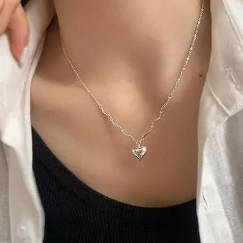 Niche Design Sense Love Wave ожерелье женское простое легкое роскошное элегантное модное изысканное универсальное шейное колье свитерная цепочка