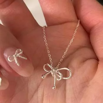 Niche Design Sense Нерегулярное ожерелье-бант Женское легкое роскошное высококачественное элегантное персонализированное модное ожерелье на шею Цепочка на ключицу