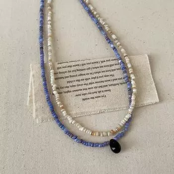 Niche Design Sense ожерелье с каплями воды из бисера женская литературная ретро мода изысканная простая универсальная цепочка на шею цепочка на свитер