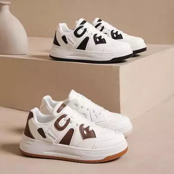 Niche Design Sense Women S Shoes Autumn Popular New Small White Shoes Versatile Student Sports Leisure Moral Training Board Shoes 35 белый