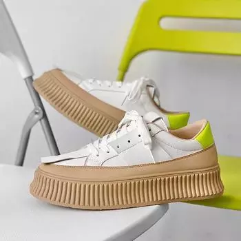 Niche design shoes 2025 new thick baseplate shoes big head INS casual port style Mori Harajuku trendy men s shoes 39 белый