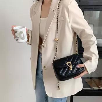 Niche Design Small Golden Ball Diamond Chain Bag Small Fragrant Style Crossbody Bag Women s Bag