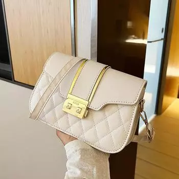 Сумка через плечо Niche Design, женская, осень 2024, новый тренд, мода, повседневная, маленькая, квадратная, однотонная, модная сумка-мессенджер белый