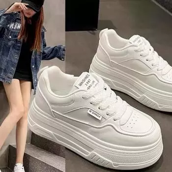 Niche Design универсальные белые туфли на платформе женские весенние и осенние новые студенческие повседневные туфли модные кроссовки 35 белый
