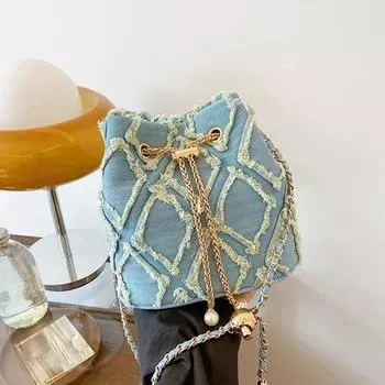 Niche Design женская сумка через плечо универсальная цветочная ткань уникальная наплечная элегантная цепочка-ведро