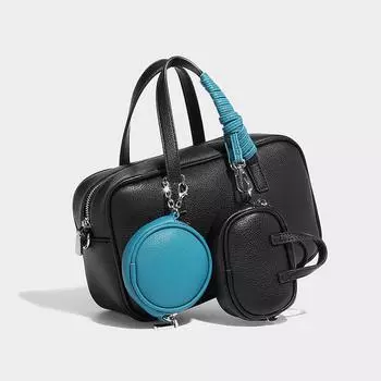 Niche Fashion Boston Bowling Bag Винтажная сумка через плечо коричневый