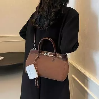 Niche Fashion Hand Bag Женская Новая Осенняя Корейская Версия Высококачественной Винтажной Матовой PU Кожаной Ручной Сумки Через Плечо