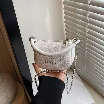 Niche Французская корейская сумка-седло 2024 года, новая летняя повседневная простая ретро сумка-мессенджер через плечо чёрный