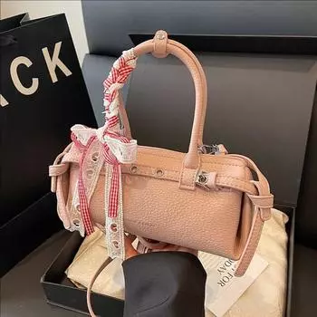 Niche High-End Hand Pillow Bag Women S Simple And Versatile Commuter Shoulder Messenger Bag белый