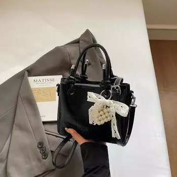 Niche high-end handbag women s new versatile casual fashion bucket bag crossbody simple women s bag чёрный