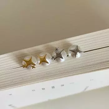 Niche High-End Sense Xingmang Pearl Stud Earrings Women S Simple Personality Fashion Temperament Elegant Commuter Versatile Earrings Earrings