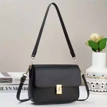 Niche High-quality Lychee Pattern PU Material Small Square Bag Simple and Versatile Underarm Bag One Shoulder Slanted Straddle Women s Bag .