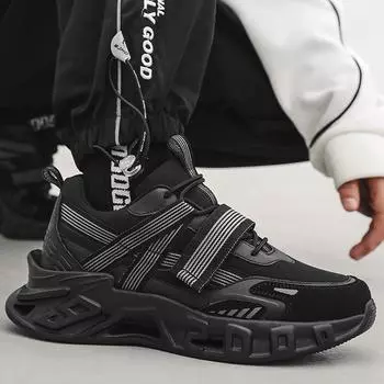 Niche Hong Kong style кроссовки на платформе для пап, мужские весенние и осенние новые дышащие сетчатые повседневные спортивные кроссовки большого размера для молодежи 39