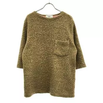 niche. made in Japan 7 minutes sleeve knit Brown sweater Women Used