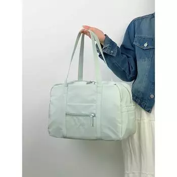 Niche нейлоновая парусиновая легкая сумка большой вместимости женская новая дорожная сумка для фитнеса на плечо портативная сумка-тоут мятный зеленый