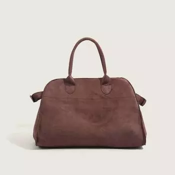 Niche New Matte Textured Handbag Autumn and Winter High-end Retro Suede Work Commuting Tote Bag for Women