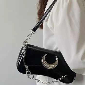 Niche New одноплечевая женская сумка высокого класса Moon Lock Underarm Bag модная трендовая сумка через плечо для женщин