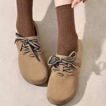 Niche плоская подошва осень 2024 года новые универсальные туфли, ленивые, легкие и дышащие, не душные, удобные для ног, обувь Doudou 35 абрикосовый