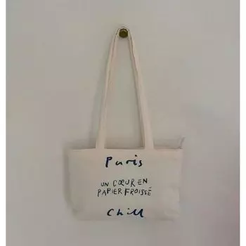 Niche Portable Shoulder Bag Summer Lazy Casual Tote Bag Lightweight Large Capacity Work Commuter Bag Underarm Bag White