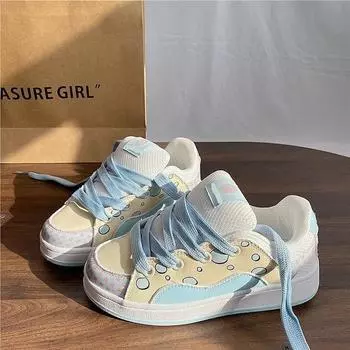 Niche powder tide cute bread shoes women s spring new versatile sports and leisure shoes 35