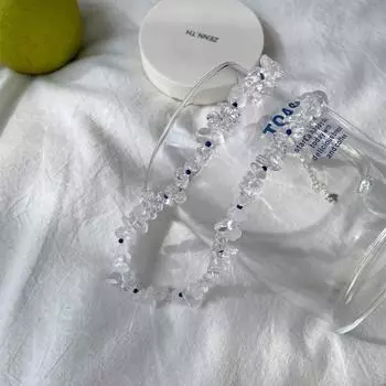 Niche Premium Sense нерегулярное прозрачное хрустальное ожерелье с бусинами для женщин изысканное универсальное из стерлингового серебра цепочка на ключицу новое 925 silver