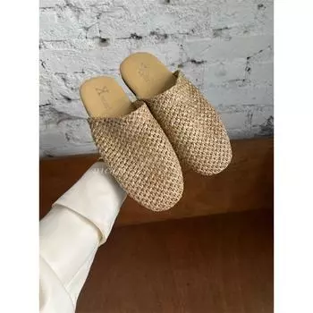 Niche retro flat-bottomed bag head half slippers women s new summer wear casual one-pedal shoes half drag 35