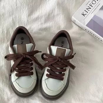 Niche retro mint green board shoes women s 2025 spring and autumn new student versatile platform casual sports shoes tide 35 зелёный