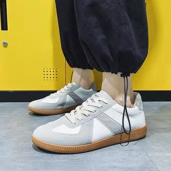 Niche Retro Мужская обувь Летняя новая универсальная мужская повседневная спортивная обувь Нескользящая износостойкая амортизирующая обувь для скейтборда 43 белый