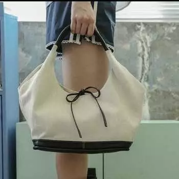 Niche Retro One-shoulder Canvas Bag for Women s New Korean Version Simple Work Bag Underarm Commuting Bag