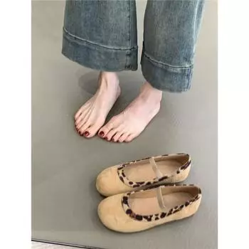 Niche retro round head shallow mouth single shoes women s spring and autumn 2024 new French temperament elegant with skirt evening shoes 35 хаки
