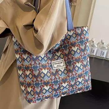 Сумка-тоут Niche Simia женская 2024 года, новая модная холщовая сумка большой вместимости, сумка-мессенджер для поездок на работу и обратно