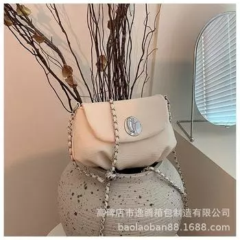 Niche simple saddle bag women s 2024 fashion versatile chain shoulder bag high-end trend messenger women s bag розовый