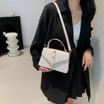 Niche одноплечевая женская сумка 2024 года, летняя новая модная повседневная портативная сумка-мессенджер, повседневная универсальная сумка чёрный