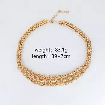 Niche Street Chain Cuban Necklace U-Shaped Electroplating Fashionable Popular Gold And Silver Necklace Exaggerated золотой