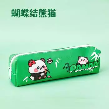 Niche students small body large capacity single layer panda pencil bag simple wind panda pencil bag high value merchandise